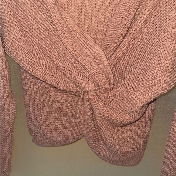 Women's Taupe Knitted Sweater - Picture 4 of 7